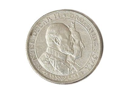 Stříbrná 2 Koruna, 1907 Švédsko