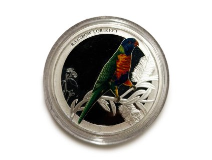 Stříbrný 50 Cents – Rainbow Lorikeet, 2013 Austrálie proof