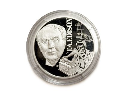 Stříbrný 1 Dollar – T.A. Edison, 2020 proof