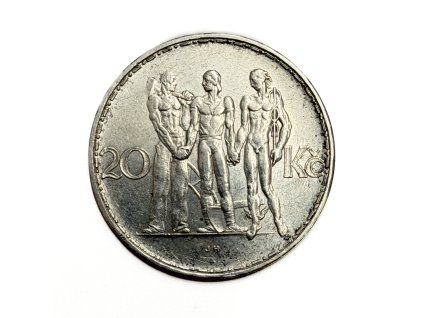 Stříbrná 20 Koruna, 1933 ČSR