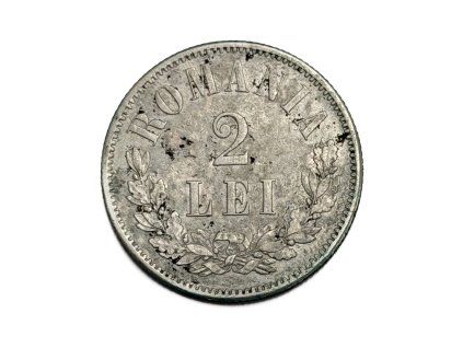 Stříbrný 2 Lei, 1873 Rumunsko