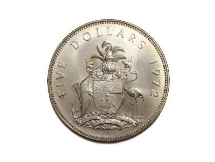 Stříbrný 5 Dollars, 1972 Bahamy