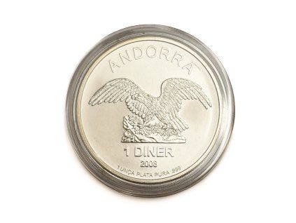 Stříbrný 1 Diner – 1 Oz Golden Eagle, 2008 Andorra