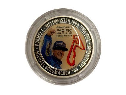 Stříbrná medaile Michael Schumacher Formule 1 Německo proof