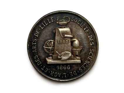 Stříbrný Token – Sociétes des Sciences 1866 Francie