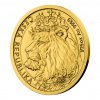 Zlatá 1/25oz investiční mince Český lev 2021 stand