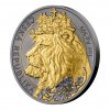 Stříbrná uncová investiční mince Český lev 2021 ruthenium selekt. pokov Au stand
