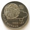 Stříbrná 10 Koruna  – Velká Morava, 1966 ČSR proof