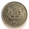 Stříbrný 5 Dirham 1965 Maroko