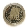 Stříbrný 10 Dollars Slon, 1990 Cookovy ostrovy proof