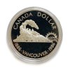 Stříbrný 1 Dollar – First Trans-Canada Train, 1986 Kanada proof