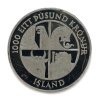 Stříbrná 1000 Krónur, 1974 Island proof