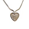 Stříbrný řetízek s přívěškem Srdce s kameny