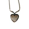 Stříbrný řetízek s přívěškem Srdce s kameny