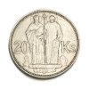 Stříbrná 20 Koruna – Cyril a Metoděj, 1941 Slovensko, dvojitý kříž