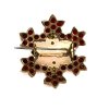Starožitná brož Hvězda s českými granáty tombak, kolem roku 1900