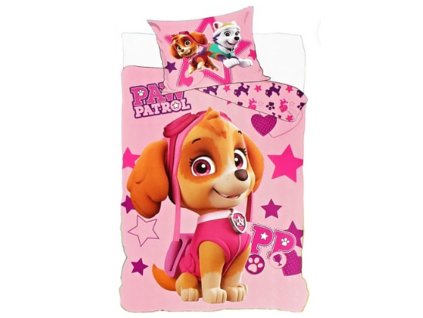 Setino Povlečení do dětské postýlky Tlapková patrola Paw Patrol růžové