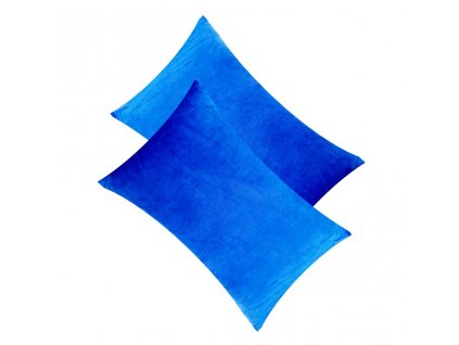 Mikroplyšový povlak na polštář 40x60 cm - modrý