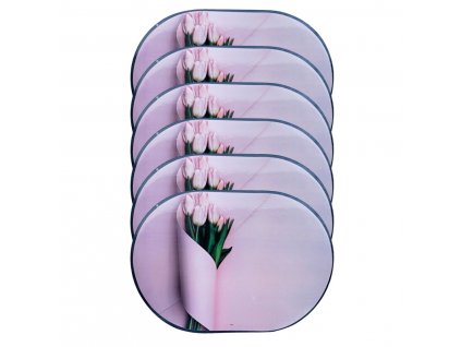 Podložky na stůl - Tulipán růžová ( 6 ks v balení )