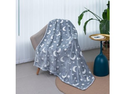 Svítící deka s fosforeskujícími prvky (150x200cm) - Modern