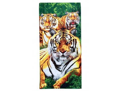 Plážová osuška - Tigr , (70 x 140 cm )
