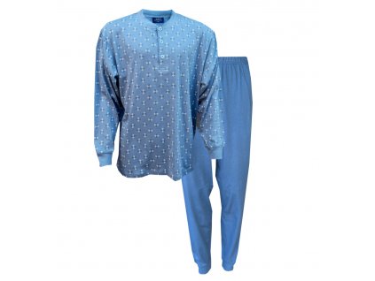 Pánské bavlněné pyžamo s dlouhým rukávem - HFT01