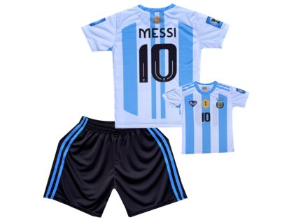 Dětský fotbalový dres Komplet Argentina - Lionel Messi 10 (World Cup 2022)