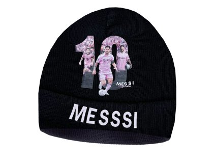 Dětská fotbalová pletená čepice - Messi Inter Miami