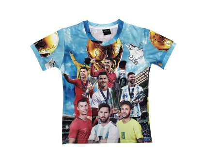 Dětský fotbalový dres tričko - A3 Ronaldo, Messi a Neymar