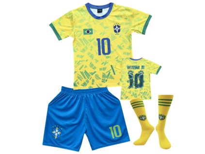 Dětský fotbalový dres + fotbalové ponožky Brazílie A1 - Neymar.JR10