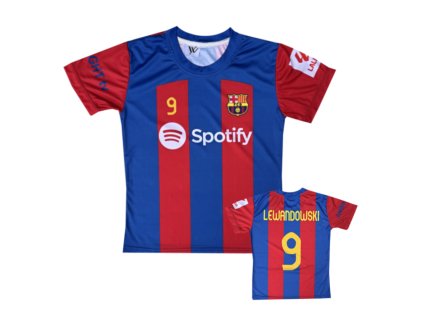 Premium Dětské fotbalové dresové tričko FC Barcelona - Lewandowski 9
