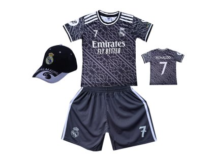 Premium dětský fotbalový dres + fotbalová kšiltovka - Real Madrid FC - Cristiano Ronaldo.CR7 Fly Better