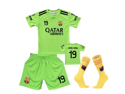 Premium dětský fotbalový dres + fotbalové ponožky FC Barcelona - Lamine Yamal .č.19