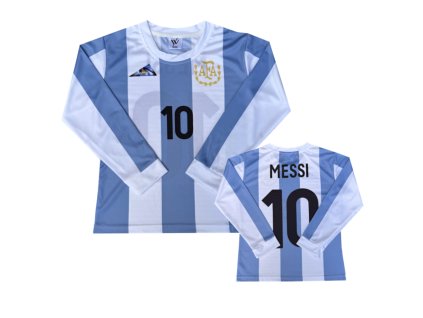Dětské fotbalové tričko s dlouhým rukávem Argentina 2025 - Lionel Messi 10