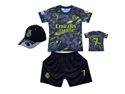 Premium dětský fotbalový dres + fotbalová kšiltovka - Real Madrid FC 2467 - Cristiano Ronaldo CR7( Fly Better )