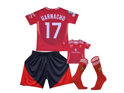 Premium dětský fotbalový dres + fotbalové ponožky Manchester United FC - Alejandro Garnacho .Č17