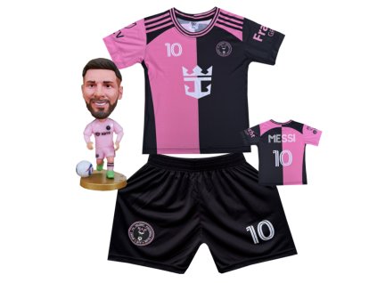 Premium dětský fotbalový dres Komplet + Fotbalová figurka Inter Miami - Lionel Messi MJ10