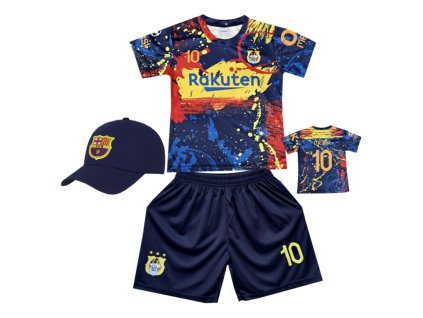 Dětský fotbalový dres + fotbalová kšiltovka Barcelona FC - Lionel Messi.Č.10 (Rakuten)