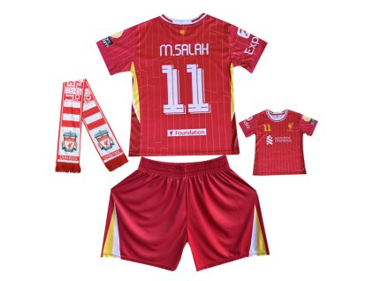 Premium dětský fotbalový dres + Fotbalová šála Liverpool FC 30730 - Mohamed Salah 11