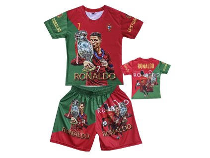 Dětský fotbalový dres komplet Portugalsko - Ronaldo CR7 Pohár