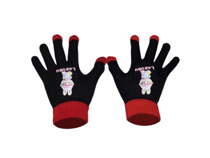 Dětské pletené rukavice s potiskem - LaBuBu