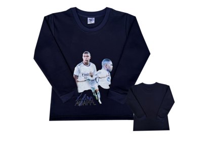 Dětská teplá fotbalová mikina pro děti s potiskem Real Madrid FC – Mbappé.Č09