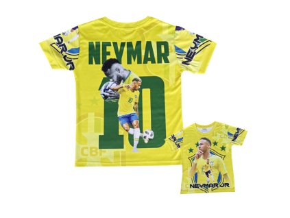 Dětský fotbalový dres tričko Brazílie - Neymar NJ.10