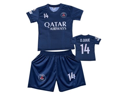 Premium dětský fotbalový dres Komplet PSG - D.DOUÉ .Č14