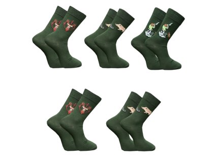 Pánské bavlněné ponožky rybářské, myslivecké  FE7564 - ( 5 parů v balení )