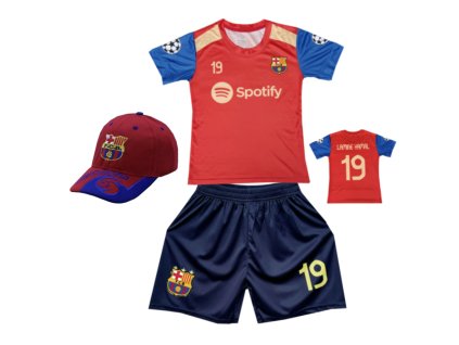 Dětský fotbalový dres + fotbalová kšiltovka Barcelona FC - Lamine Yamal 19