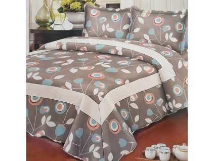 LUXUSNÍ PŘEHOZ NA POSTEL 220x200 cm + 2 povlaky na polštáře 70x90cm - Valeria 16