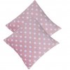 Mikroplyšový povlak na polštář 40x40 - Růžové puntíky