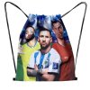 Dětský fotbalový batoh vak zatahovací - Messi, Ronaldo, Neymar