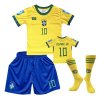 Dětský fotbalový dres + fotbalové ponožky Brazílie - Neymar 10